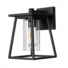 Lit Up Lighting LIT50186 BK-CL - 10.6" Aluminium Die cast 1x60w Wall light With inner clear glass, Dimension W6.7D7.5H10.6